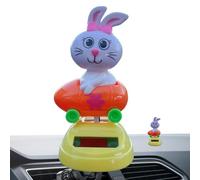 Genérico Solar Powered Dancing Toys - Collectible Bunny | Cute Rabbit Shaking Doll Figurine | Fun Solar Decoration for Car Dashboard, Office Desk, Party Favors, Bedroom, and Home Display Use