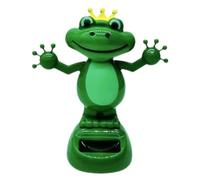 Genérico Solar Powered Frog - Animal Swing Ornament, Dashboard Toy Design, Humorous Bobbing Motion, Solar Energy Driven Mechanism, Compact Durablee Build | Creative Interior Decor Accessory Car Home
