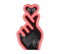 Generico Solar Powered Heart Car Light Gesture Window Safety Vibration Lamp