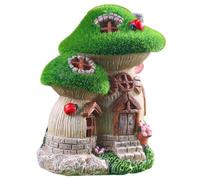 Genérico Solar-Powered Resin Night Light Ornament - Mushroom House Flower House | Small Garden Courtyard Decor | Outdoor Solar Decorative Light For Patio Lawn