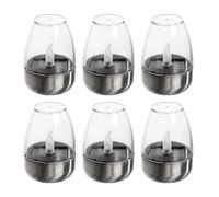 Generico Solar Powered Tea Lights - 3.35 Inch Waterproof Flameless Candles | 6 Piece Flickering LED Set, Rechargeable Outdoor Decor for Garden, Patio, Restaurant, and Tabletop Ambiance