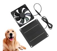 Genérico Solar Powered Ventilation Fan | 20W Solar Panel Exhaust Fan 15 x 15cm for Chicken Coop Dog House Cat Shelter Greenhouse Shed | Outdoor Air Circulation Cooling F́an | Energy Saving Vent