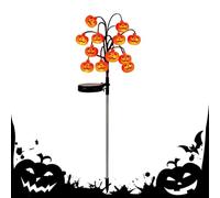 Genérico Solar Pumpkin Stake Lights - Waterproof LED Lighting, Garden Decor