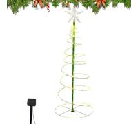 Genérico Solar Spiral Christmas Trees With Lights | Solar Spiral Star Christmas Tree Led Night Light,Waterproof Xmass Pathway Lamp, For Patio Yard Walkway Driveway