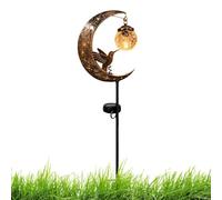 Genérico Solar Stake Lights, Moon Hummingbird Lamp Decor, Outdoor Garden Patio Lawn Yard Illumination, Comfortable Night Glow Tool, Reusable Lighting Accessory, for Porch Deck Balcony Terrace Pathway