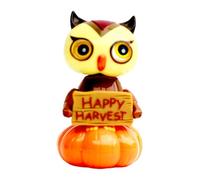 Genérico Solar Swinging Halloween Decor - Dancing Pumpkin & Owl Figurine, Solar Powered Motion Toy | Cute Spooky Decoration For Car Dashboard, Desk, Window, Offices, and Party Use