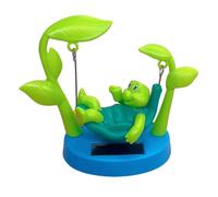 Genérico Solar Swinging Turtle Car Ornament, Cute Cartoon Tortoise Dashboard Figurine with Auto Swing Motion, Creative Design, Made from Abs Material, 3.94x2.76x2.36in