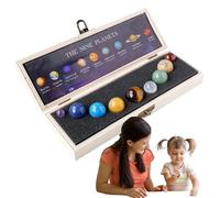 Genérico Solar System Gems, Planets Decorations, 9.64in Outer Space Desk Ornaments, Portable Collectible Figurines, Home Decor for Living Room and Bedroom, Women, Boys, Girls