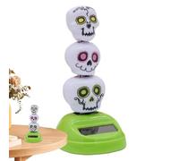 Genérico Solar Toys - Swinging 3 Skull Head Car Figuras | 3,94 pulgadas ABS Weather-Resistant, Car Interior Accessories, Table Ornament for Indoor Bedroom Living Room Window Sill