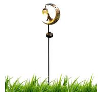 Genérico solarstakelights- Half Moon Lighting Decor With Stake, solarlightsOutdoor | Cracked Glass Sphere Within A Vintage Bronze Crescent Frame, These solarstakelightsProduce A Dreamy Moonlight Effe