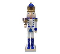 Genérico Soldato - Figura Tradizionali Dipinte A Mano | Decorazione Bianco E Blu per Hanukkah | Statuina Ornamentale Centrotavola per Credenza, Mensola, E Arredo CASA Invernale
