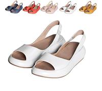 Genérico Solea Cushioned Sandals; Yifare Sandals; Solea Women’s Ultra-Comfy Orthotic Sandal; for All-Day Walking (White,40)