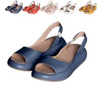 Genérico Solea Cushioned Sandals; Yifare Sandals; Solea Women’s Ultra-Comfy Orthotic Sandal; for All-Day Walking (Blue,38)