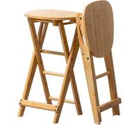 Genérico Solid Wood Folding Chair,Wooden Foldable Stool,Portable Outdoor,Bar Counter Chair,No Need to Install,for Home, Kitchen and Bar Counter