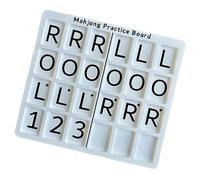 Genérico Solo Mahjong Board Practice, Travel Tiles Table Set with 24 Slots, Single Mahjong Practice Board for Beginners, Family, Home, Party, Outdoor Entertainment
