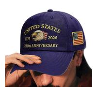 Generico Sombrero 250° Aniversario EE. UU., Sombrero Ajustable Conmemorativo Águila 250° USA, Equipo para Exterior, para Celebración en Marina, Playa, Golf, Corte ', Deportes, ,