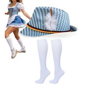 Genérico Sombrero Alpino | con Calcetines y Set Divertido de Gorros - Sombreros Fedora Festivos para Hombres - para Adultos y Adolescentes, Desfiles, Actuaciones, Cosplay,