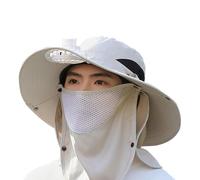 Generico Sombrero con Ventiladores | Sombrero Parasol Ajustable, Transpirable y Absorbente del Sudor - con Ventilador Integrado - para Playa, Senderismo, Ciclismo, Viajes, Golf, Senderismo, Caqui
