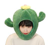 Genérico - Sombrero de cactus de peluche - Disfraz de cabeza - Unisex - Verde - Accesorio de festival, Halloween, fiesta temática, rendimiento en el escenario - Naturaleza