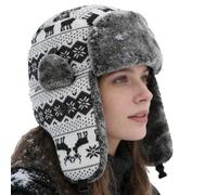 Generico Sombrero de Cazador de Invierno Plug-in Resistente al con Orejeras - Gorro calefactado por USB para Sombrero de Cazador, para Hombres Mujeres Adultos Adolescentes Ciclismo PAS, Flores de