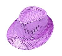 Genérico Sombrero de Copa con Lentejuelas Brillantes para niños, Disfraz para espectáculo de Baile, Fiesta y Escenario. (PP2, One Size)
