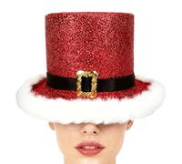 Genérico Sombrero De Copa Para Navidad - Fieltro Cómodo Festivo,Sombrero de Copa Rojo y Verde con Borde,Para Escenario Cosplay Eventos Máscaras Y Fotografía Mujeres Adultos Familia Y Amigos