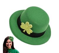 Genérico Sombrero de Copa Verde Adulto,Disfraz de Sombrero de Copa Verde | irlandés del día de, de copa del día de San Patricio, gorras verdes, accesorio para disfraz de irlandesa