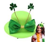 Genérico Sombrero de copa verde, sombrero del día del St Patricks - Accesorio para gorras navideñas irlandesas,Accesorio para sombrero de copa día de San Patricio Sombrero de irlandés de San P