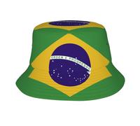 Genérico Sombrero De Cubo Bandera De Brasil Gorro de Pescador Exteriores