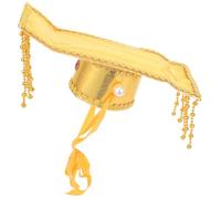 Genérico Sombrero de Fiesta Estilo Chino Antiguo para Cosplay y Disfraces, Accesorio Tradicional Imperial Dorado Ajustable, Adecuado para Eventos, Carnaval y Representaciones Culturales