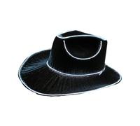 Generico Sombrero de luminoso | Sombreros de LED para hombre y mujer | Sombrero brillante a pilas, capuchón de para festivales, carnaval, discoteca, Western, cumpleaños, Navidad