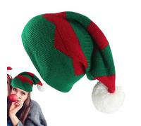 Generico Sombrero de Navidad de punto, gorro festivo de Papá Noel para mujeres | Beanie de punto colorido cómodo para accesorio de invierno al aire libre actividad reunión noche