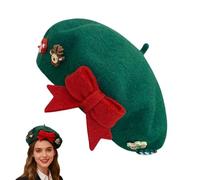 Generico Sombrero de Navidad - Gorro vintage con cálido gorro navideño para mujer con tela suave, accesorio de disfraz de fiesta de invierno para traje de agradecimiento de vacaciones de Capoda