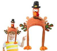 Genérico Sombrero De Navideño - Decoración De Fiestas Navideñas, Sombrero De Pata De De Felpa De Dibujos Animados | Cubierta Creativa Para La Cabeza De Acción De Gracias, Sombreros Festivos De Pavos