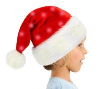 Genérico Sombrero de Papá Noel iluminado - Sombrero que cambia de color, gorro de Papá Noel de felpa,navideños, sombrero de cosplay con luces LED navideñas para niños, adultos, adolescentes