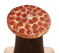 Genérico Sombrero de pizza,Sombreros locos para adultos - Sombreros de comida blanda Disfraz de pizza de - Decoraciones divertidas del partido de del juguete partido, sombrero loco para la