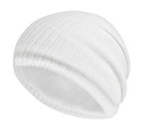 Generico Sombrero de punto cálido de invierno para hombre y mujer, sombrero frío a rayas exterior, gorro de lana, circunferencia de los cien artilugios de fiesta 6 años, Color blanco., Talla única
