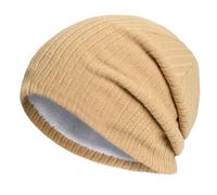 Generico Sombrero de punto cálido de invierno para hombre y mujer, sombrero frío a rayas exterior, gorro de lana, circunferencia de los cien artilugios de fiesta 6 años, Caqui., Talla única