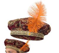 Genérico Sombrero Medieval para Hombre - Tocado de cosplay del Renacimiento para disfraz | Sombrero de Disfraz Tudor para Hombre - para Fiestas, Carnaval, Bodas, Mercados y Eventos con Máscaras