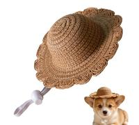 Generico Sombrero para mascotas pequeñas - Gorro para cachorros y cachorros | Mini sombrero de playa para mascotas | Sombrero de protección solar para cachorros y pequeños animales | Essential Summer
