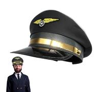 Genérico Sombrero piloto | Aerolínea Capitán Cap Sailor Flight Flight Hatt Aviation Party Accessory | Disfraz de juego de rol de cosplay para el capitán de Halloween Party Cos-Play Supplies