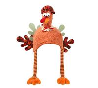 Genérico Sombrero Thanksgiving - Cubrecabeza De Peluche Creativo De Dibujos Para Fiestas | Diseño Señor Y Señora Con Bufanda Tejida | Decoración Para Celebraciones De Thanksgiving Y Navidad