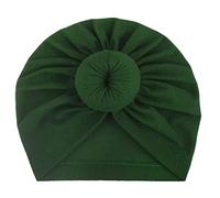 Genérico Sombrero Turbante Elástico Anudado Algodón para Bebés Niños Pequeños y Recién Nacidos Gorro Cómodo Transpirable (Army Green, One Size)