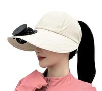 Genérico Sombrero ventilado Anti-UV Protección Solar Recargable 600mAh | Gorra de béisbol ventilada solar para deportes pesca playa vacaciones senderismo mochila