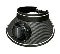 Genérico Sombrero Ventilador | Hombres Mujeres Recargable Ancho Borde,Sombrero De Ventiladores Solares | Para Pesca al Aire Libre Senderismo Ciclismo Trabajo Playa Picnic Vacaciones Estivales, Negro