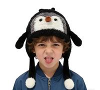 Genérico Sombreros Animales | Gorro suave con efigie de pingüino - Sombrero de invierno de felpa con orejeras | Para Niña Niño Vacaciones Camping