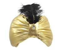 Genérico Sombreros Árabes para Hombre, Sombrero Árabe de Cosplay con Cristales, Accesorio de Cabeza Dorado para Adolescentes y Adultos Teatro Recreación Histórica Representación Interpretación