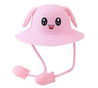 Genérico Sombreros Baby Caps Air Niños con Paja de verano movedora Sunhat Rabbit Ears Kids Hats & Caps, d, 54