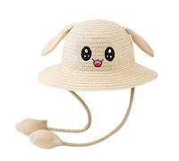 Genérico Sombreros Baby Caps Air Niños con Paja de verano movedora Sunhat Rabbit Ears Kids Hats & Caps, G, 54