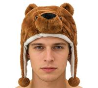 Generico Sombreros de animales, gorro suave y cálido, disfraz de dibujos animados para fiestas con orejas, sombreros de invierno para niños, para excursiones, fiestas, otoño, año nuevo, diario